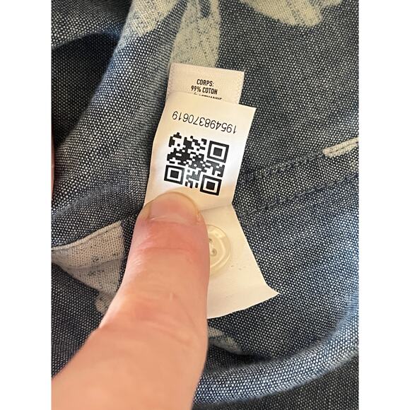 BONOBOS Stretch Hawaiian Men's Shirt Slim Fit Short Sleeve Button Down - Picture 8 of 10